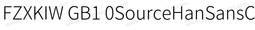 FZXKIW GB1 0SourceHanSansCN Medium字体转换